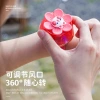 New cartoon flower watch fan, silicone USB charging portable watch, bladeless handheld small fan details Picture